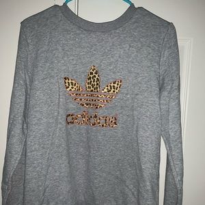 Adidas Leopard logo sweat shirt